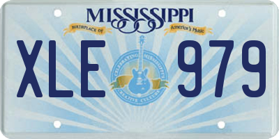 MS license plate XLE979