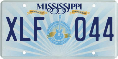 MS license plate XLF044