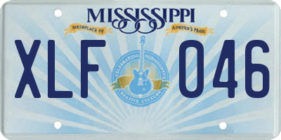 MS license plate XLF046
