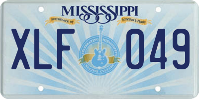 MS license plate XLF049