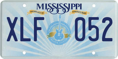 MS license plate XLF052