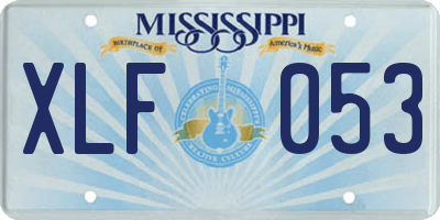 MS license plate XLF053