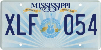 MS license plate XLF054
