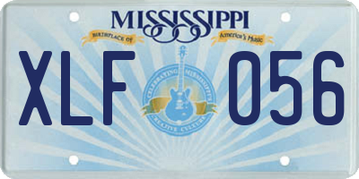 MS license plate XLF056