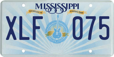 MS license plate XLF075