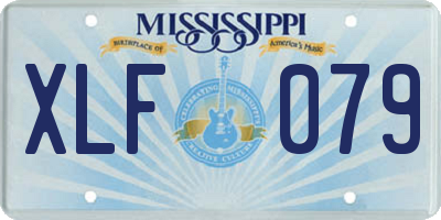 MS license plate XLF079
