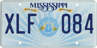 MS license plate XLF084