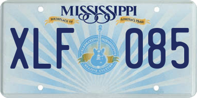 MS license plate XLF085