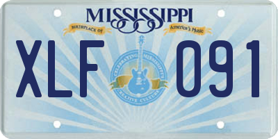 MS license plate XLF091