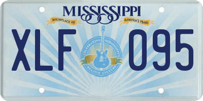 MS license plate XLF095