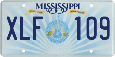 MS license plate XLF109
