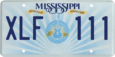 MS license plate XLF111