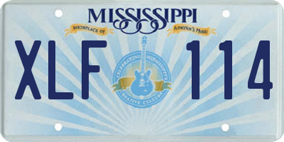MS license plate XLF114