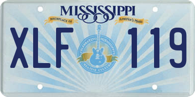 MS license plate XLF119