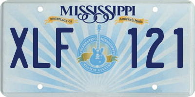 MS license plate XLF121