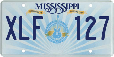 MS license plate XLF127