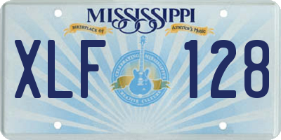 MS license plate XLF128