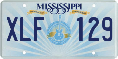 MS license plate XLF129