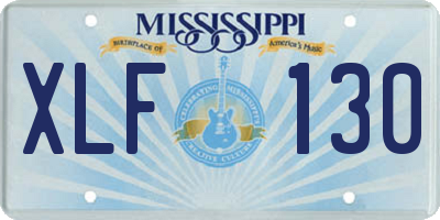 MS license plate XLF130
