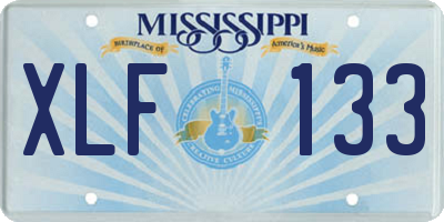 MS license plate XLF133