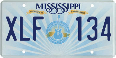 MS license plate XLF134