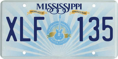 MS license plate XLF135