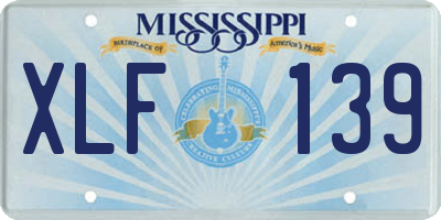 MS license plate XLF139