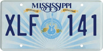 MS license plate XLF141