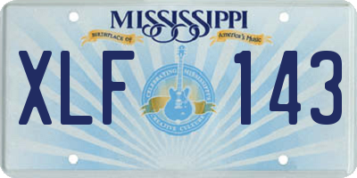 MS license plate XLF143