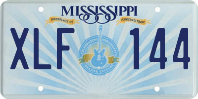MS license plate XLF144