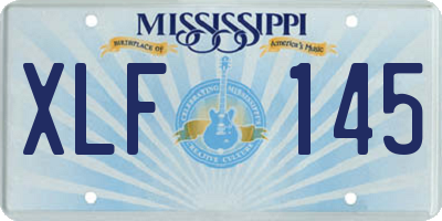 MS license plate XLF145