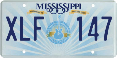 MS license plate XLF147