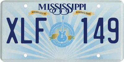 MS license plate XLF149
