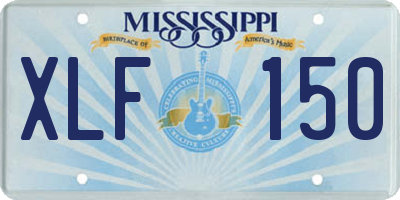 MS license plate XLF150
