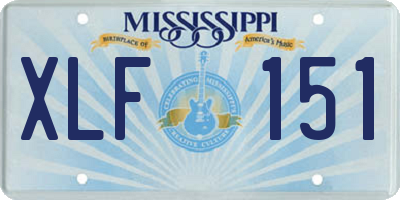 MS license plate XLF151