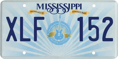 MS license plate XLF152
