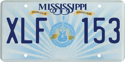 MS license plate XLF153