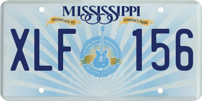 MS license plate XLF156
