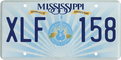 MS license plate XLF158