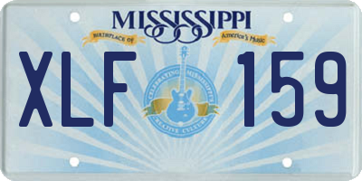 MS license plate XLF159