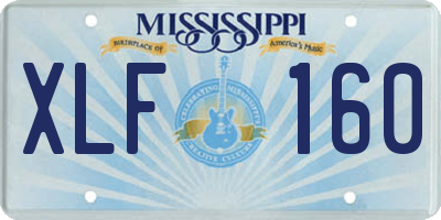 MS license plate XLF160