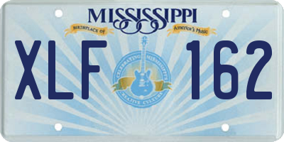 MS license plate XLF162