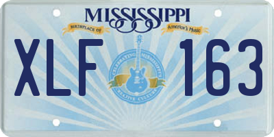 MS license plate XLF163