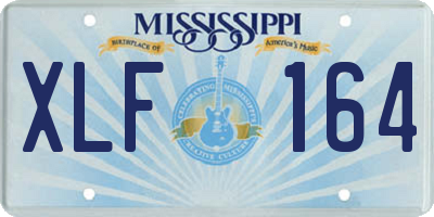 MS license plate XLF164