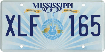 MS license plate XLF165