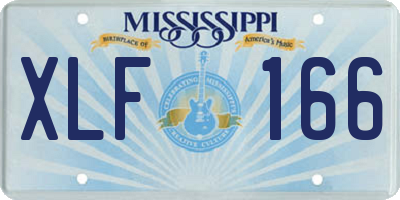 MS license plate XLF166