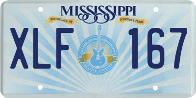 MS license plate XLF167