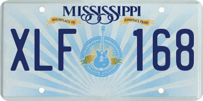 MS license plate XLF168