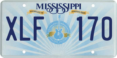 MS license plate XLF170