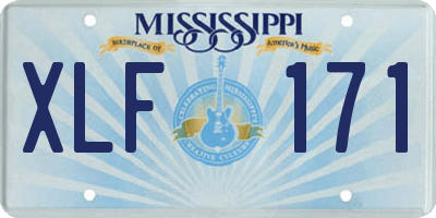 MS license plate XLF171